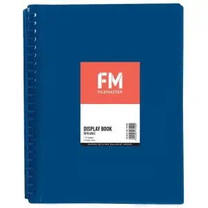 REFILLABLE Display Books with Insert Cover - Blue - 20 Page
